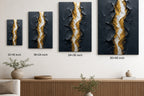 Gold Tear Rebirth Palette Knife Abstract Canvas Wall Art - 08_size_comparison