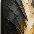 White Cocoon Break Palette Knife Abstract Canvas Wall Art - 03_detail_closeup