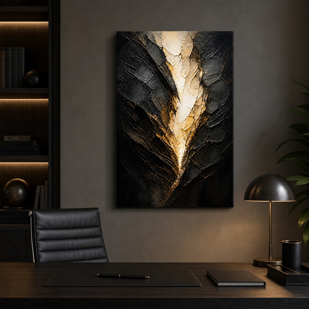 White Cocoon Break Palette Knife Abstract Canvas Wall Art - 05_sku_18x24_wall