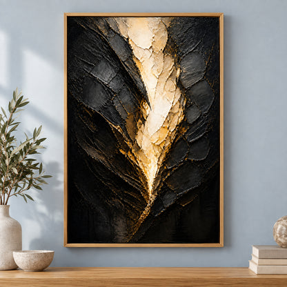 White Cocoon Break Abstract Canvas Wall Art | brown_independent_close