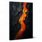 Ember Crack Inner Fire Palette Knife Abstract Canvas Wall Art - 01_main_white_left_wrap