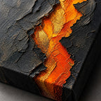 Ember Crack Inner Fire Palette Knife Abstract Canvas Wall Art - 03_detail_closeup
