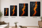 Ember Crack Inner Fire Palette Knife Abstract Canvas Wall Art - 08_size_comparison