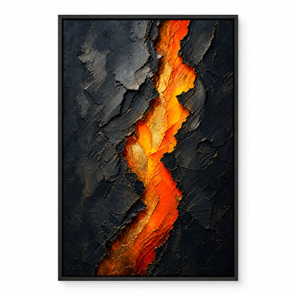 Ember Crack Inner Fire Canvas Wall Art | black_sku