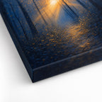 Forest Light Breakthrough Impressionistic Sunrise Canvas Wall Art - 03_detail_closeup