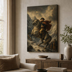 Alps Rider Resolve Vintage Portrait Canvas Wall Art - 02_wall_scene