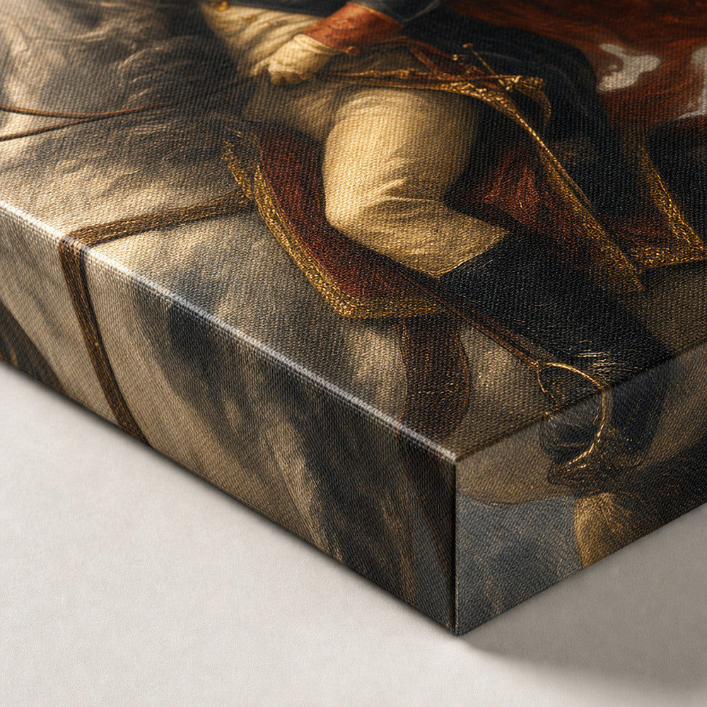 Alps Rider Resolve Vintage Portrait Canvas Wall Art - 03_detail_closeup