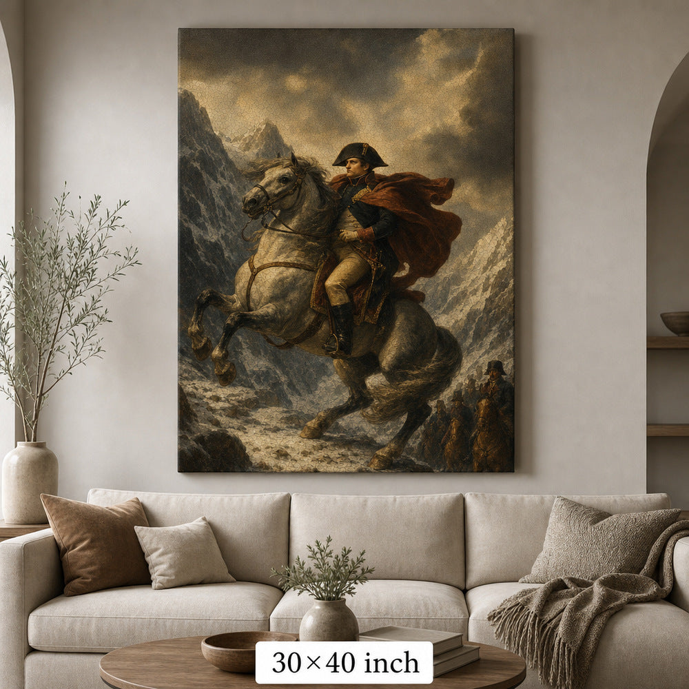Alps Rider Resolve Vintage Portrait Canvas Wall Art - 07_sku_30x40_wall