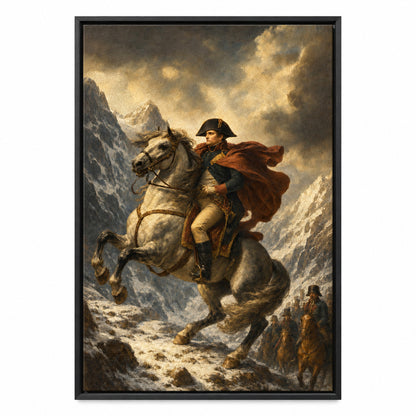 Alps Rider Resolve Vintage Portrait Canvas Wall Art | black_sku