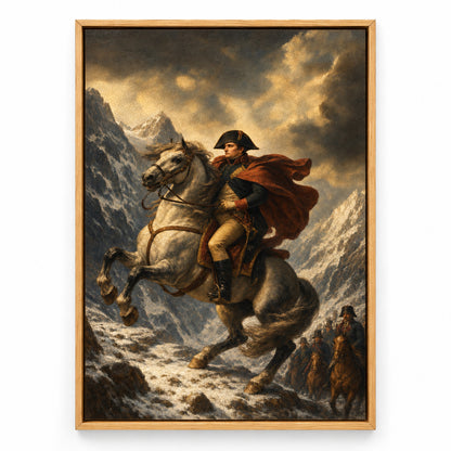 Alps Rider Resolve Vintage Portrait Canvas Wall Art | brown_sku