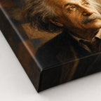 Einstein Gazing Light Vintage Portrait Canvas Wall Art - 03_detail_closeup