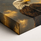Eagle Commanding Sky Vintage Portrait Canvas Wall Art - 03_detail_closeup