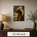 Eagle Commanding Sky Vintage Portrait Canvas Wall Art - 04_sku_12x18_wall