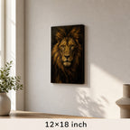 Lion Absolute Control Vintage Portrait Canvas Wall Art - 04_sku_12x18_wall