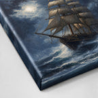 Deep Blue Tempest Classical Maritime Canvas Wall Art - 03_detail_closeup