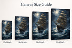 Deep Blue Tempest Classical Maritime Canvas Wall Art - 08_size_comparison