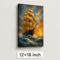 Breaking Dawn Voyage Classical Maritime Canvas Wall Art - 04_sku_12x18_wall