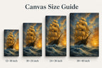 Breaking Dawn Voyage Classical Maritime Canvas Wall Art - 08_size_comparison