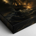 Black Sea Gold Sails Classical Maritime Canvas Wall Art - 03_detail_closeup
