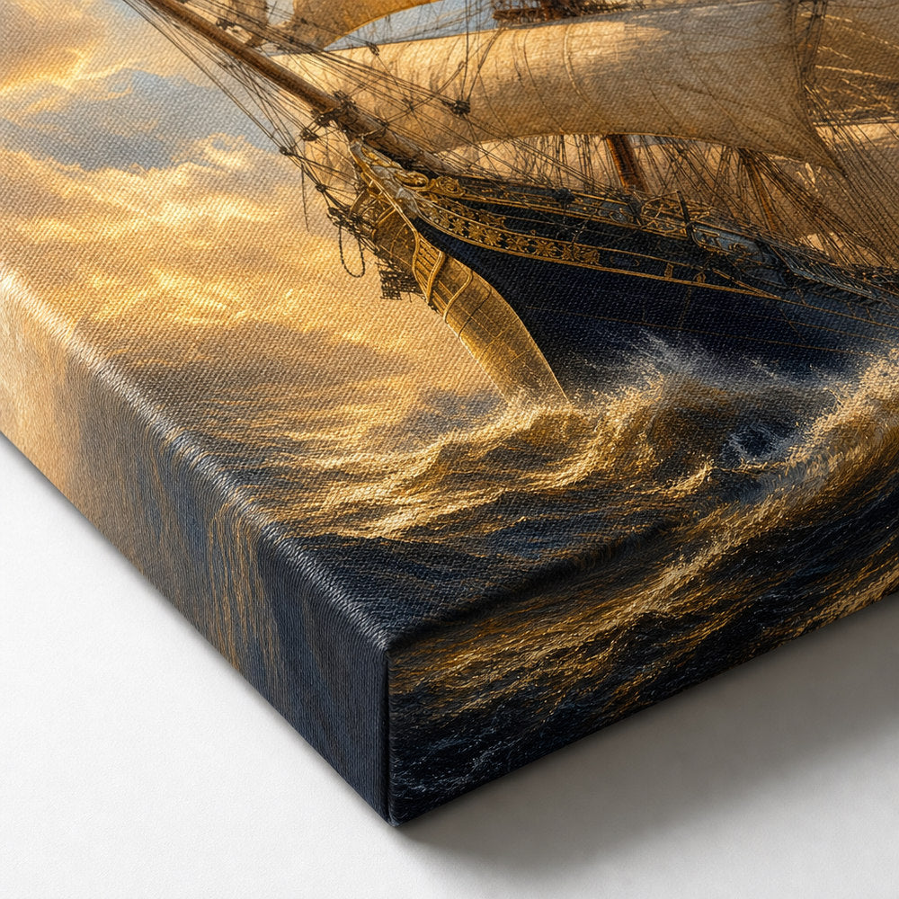 Triumphant Bow Close Classical Maritime Canvas Wall Art - 03_detail_closeup
