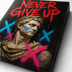 Never Give Up Marcus Urban Graffiti Oil Canvas Wall Art - 03_detail_closeup