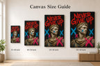 Never Give Up Marcus Urban Graffiti Oil Canvas Wall Art - 08_size_comparison