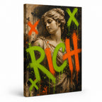 Rich Venus Pop Urban Graffiti Oil Canvas Wall Art - 01_main_white_left_wrap