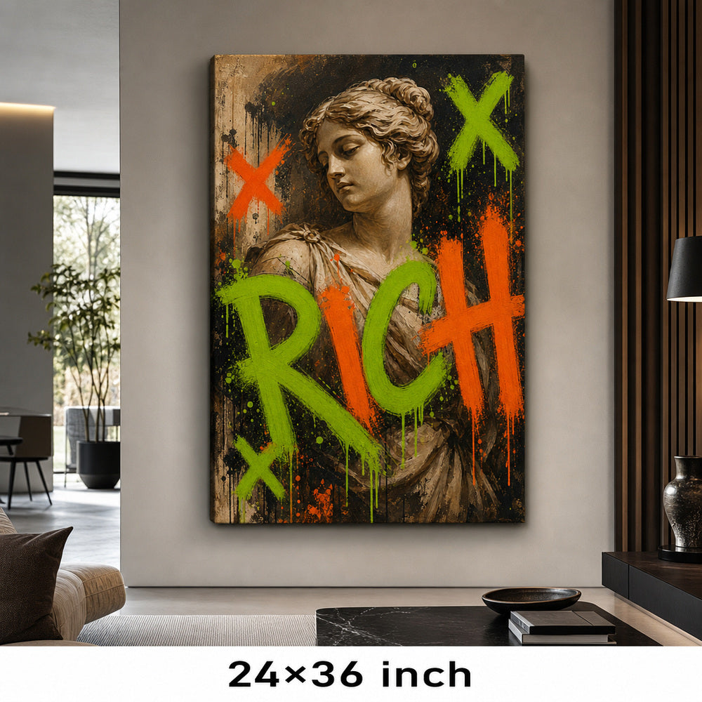Rich Venus Pop Urban Graffiti Oil Canvas Wall Art - 06_sku_24x36_wall