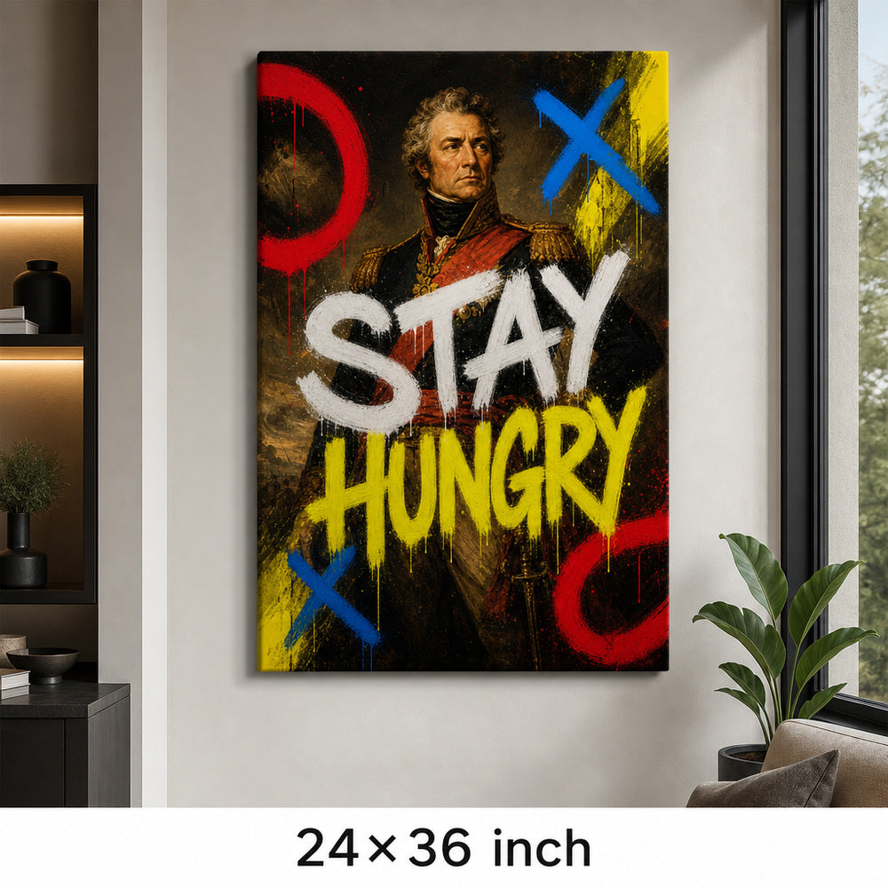 Stay Hungry General Urban Graffiti Oil Canvas Wall Art - 06_sku_24x36_wall