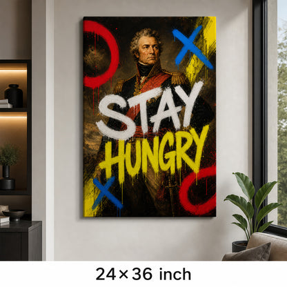 Stay Hungry General Urban Graffiti Oil Canvas Wall Art - 06_sku_24x36_wall