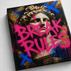 Break Rules Sculpture Urban Graffiti Oil Canvas Wall Art - 03_detail_closeup