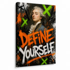 Define Yourself Aristocrat Urban Graffiti Oil Canvas Wall Art - 01_main_white_left_wrap