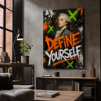 Define Yourself Aristocrat Urban Graffiti Oil Canvas Wall Art - 02_wall_scene