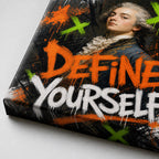 Define Yourself Aristocrat Urban Graffiti Oil Canvas Wall Art - 03_detail_closeup