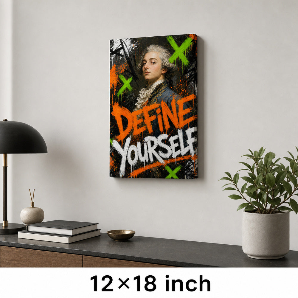 Define Yourself Aristocrat Urban Graffiti Oil Canvas Wall Art - 04_sku_12x18_wall