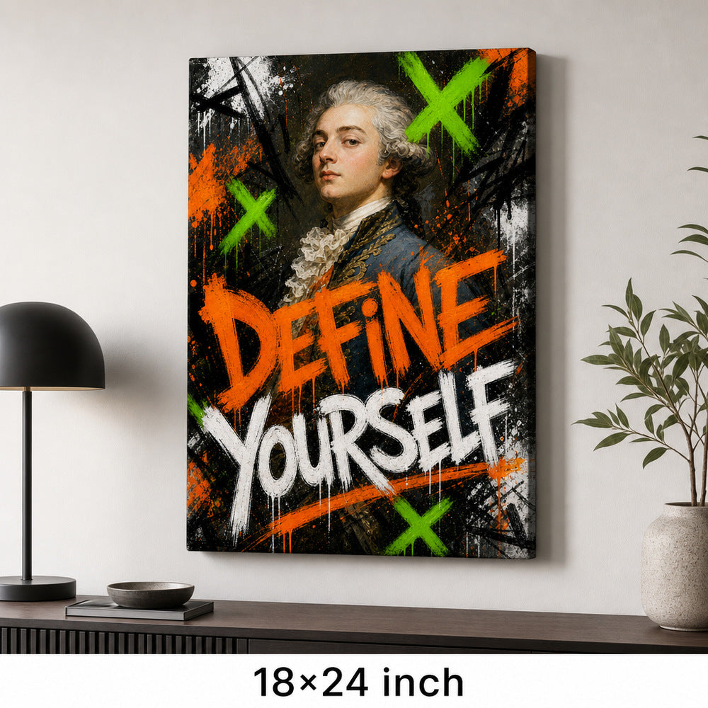 Define Yourself Aristocrat Urban Graffiti Oil Canvas Wall Art - 05_sku_18x24_wall