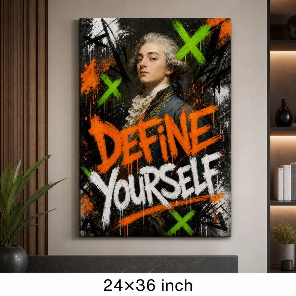 Define Yourself Aristocrat Urban Graffiti Oil Canvas Wall Art - 06_sku_24x36_wall