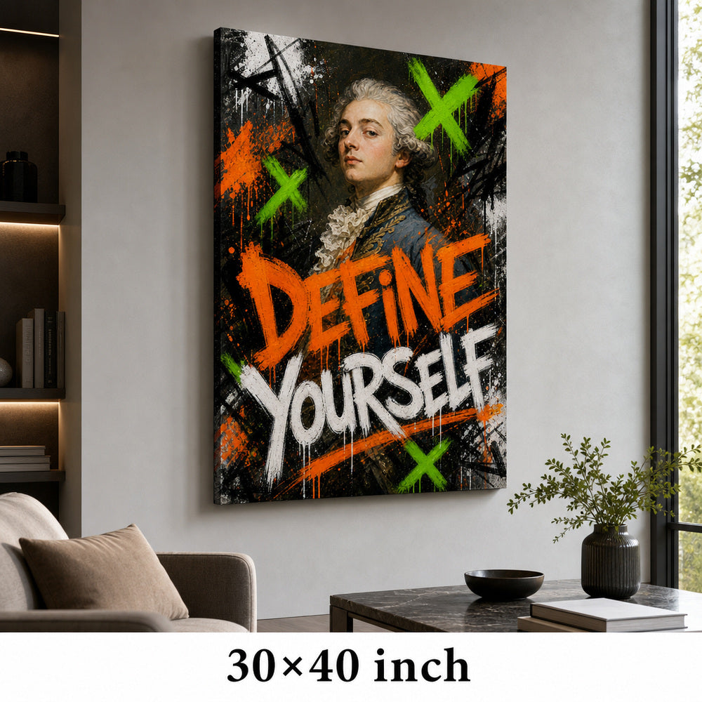 Define Yourself Aristocrat Urban Graffiti Oil Canvas Wall Art - 07_sku_30x40_wall