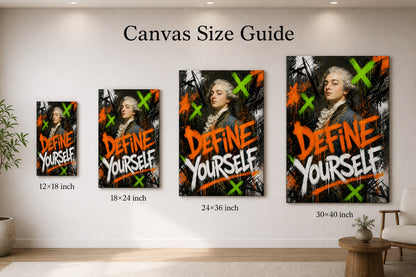 Define Yourself Aristocrat Urban Graffiti Oil Canvas Wall Art - 08_size_comparison