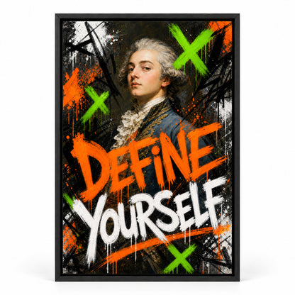 Define Yourself Aristocrat Urban Graffiti Oil Canvas Wall Art | black_sku