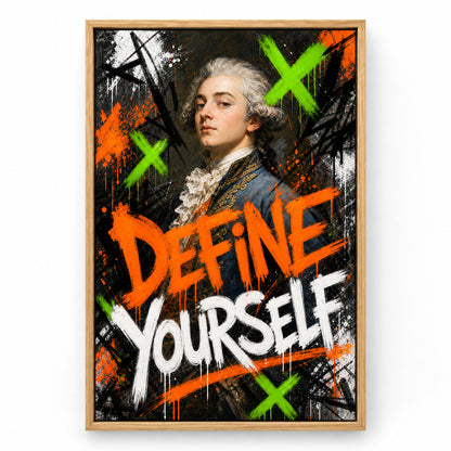 Define Yourself Aristocrat Urban Graffiti Oil Canvas Wall Art | brown_sku
