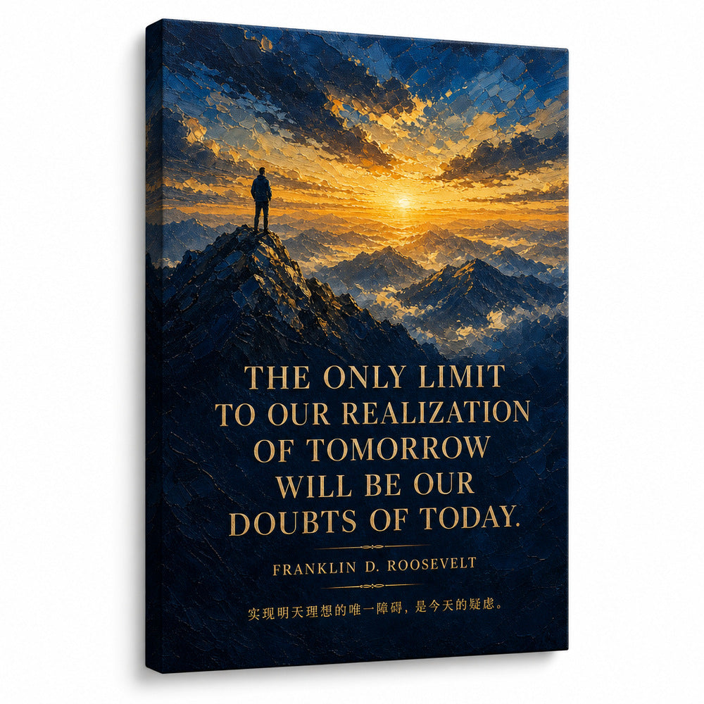 Dawn Summit Roosevelt Peak Far Horizon Canvas Wall Art - 01_main_white_left_wrap
