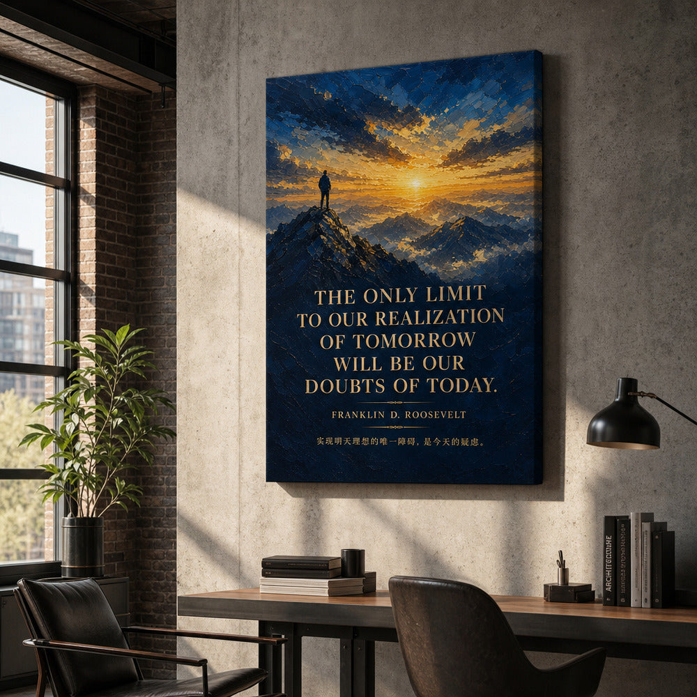 Dawn Summit Roosevelt Peak Far Horizon Canvas Wall Art - 02_wall_scene