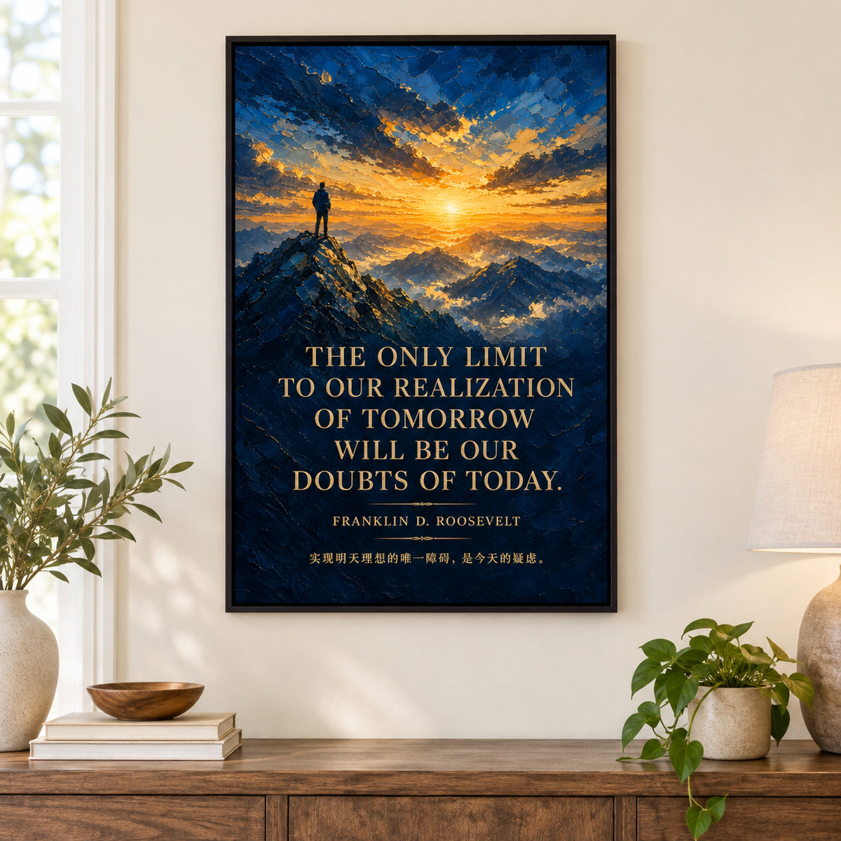 Dawn Summit Roosevelt Peak Far Horizon Canvas Wall Art | black_independent_close