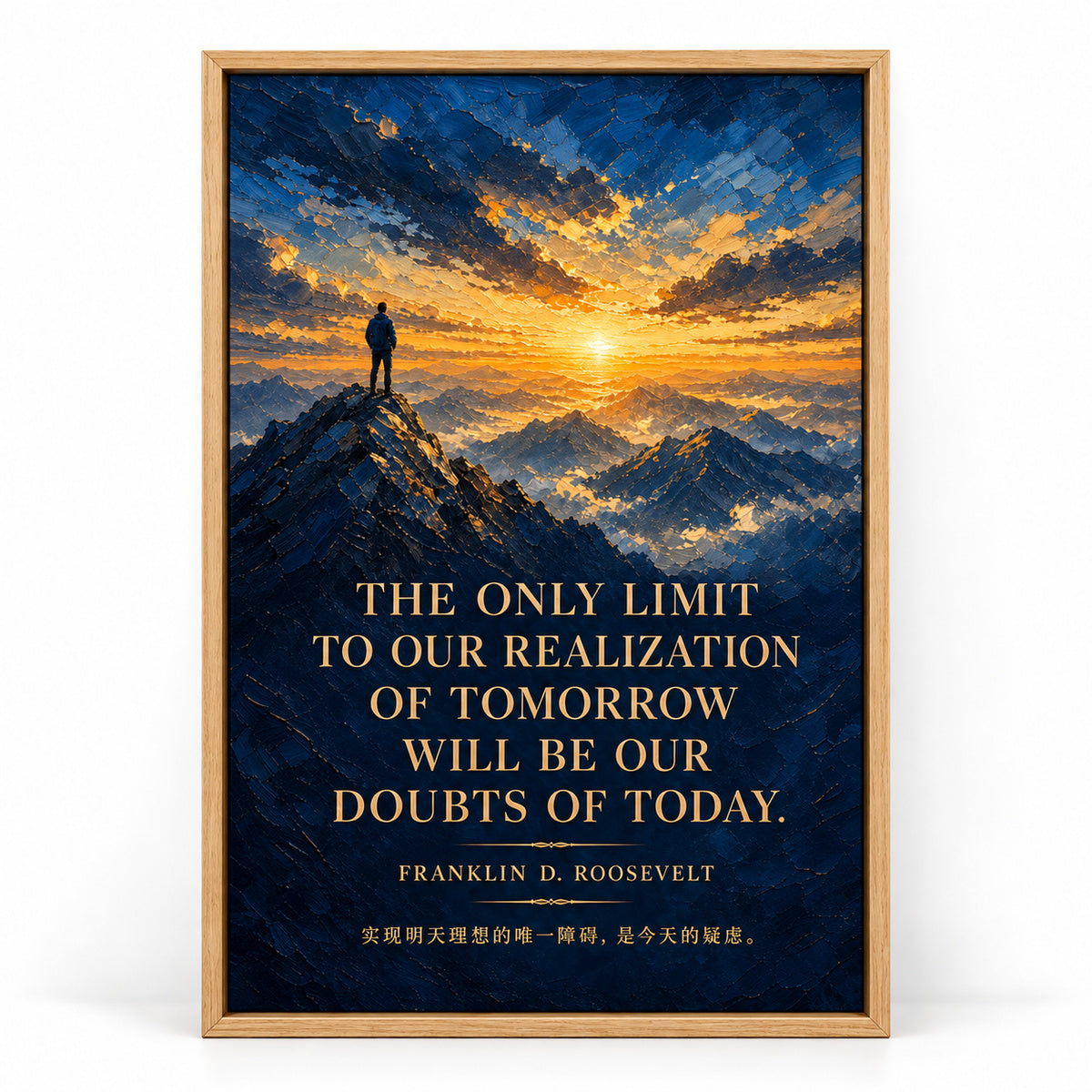 Dawn Summit Roosevelt Peak Far Horizon Canvas Wall Art | brown_sku