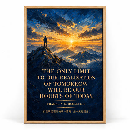 Dawn Summit Roosevelt Peak Far Horizon Canvas Wall Art | brown_sku