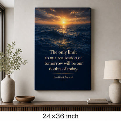 Deep Blue Waves Roosevelt Peak Far Horizon Canvas Wall Art - 06_sku_24x36_wall