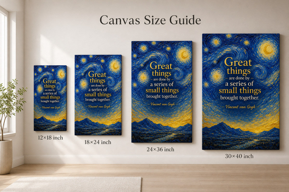 Starry Horizon Van Gogh Tribute Canvas Wall Art - 08_size_comparison