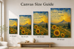 Sunflower Summit Van Gogh Tribute Canvas Wall Art - 08_size_comparison