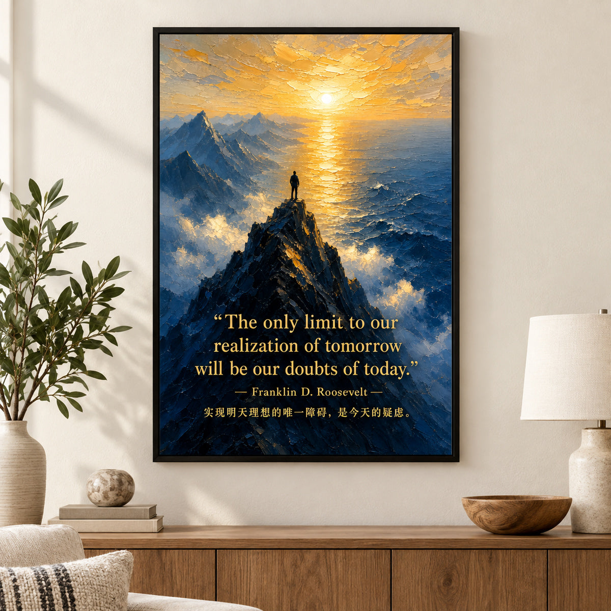 Peak Waves Combined Roosevelt Canvas Wall Art | black_independent_close